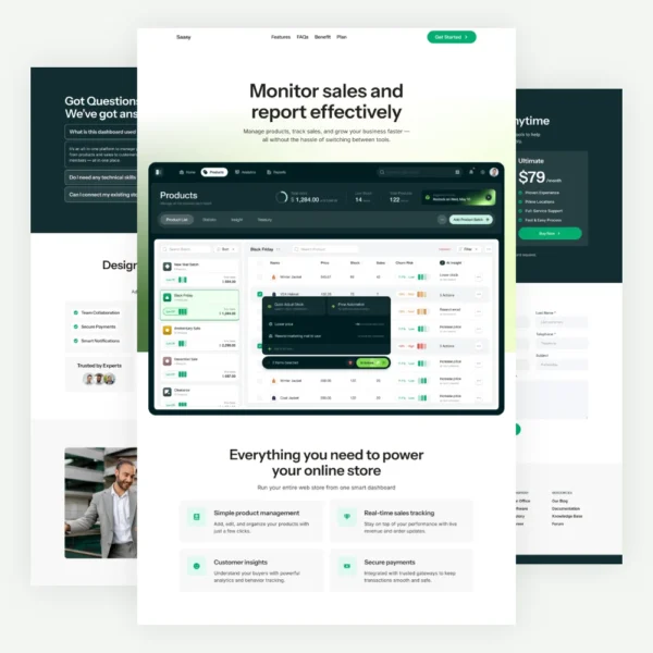 Saasy - SaaS Landing Page