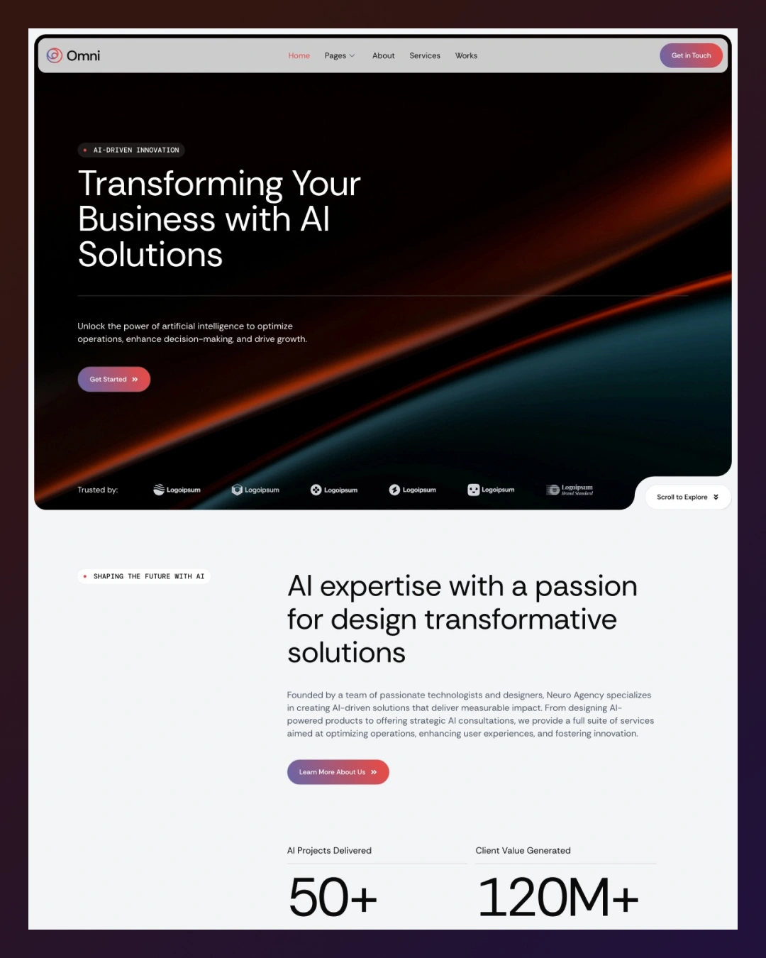 Omni - AI Agency & Tech Company Elementor Template Kit