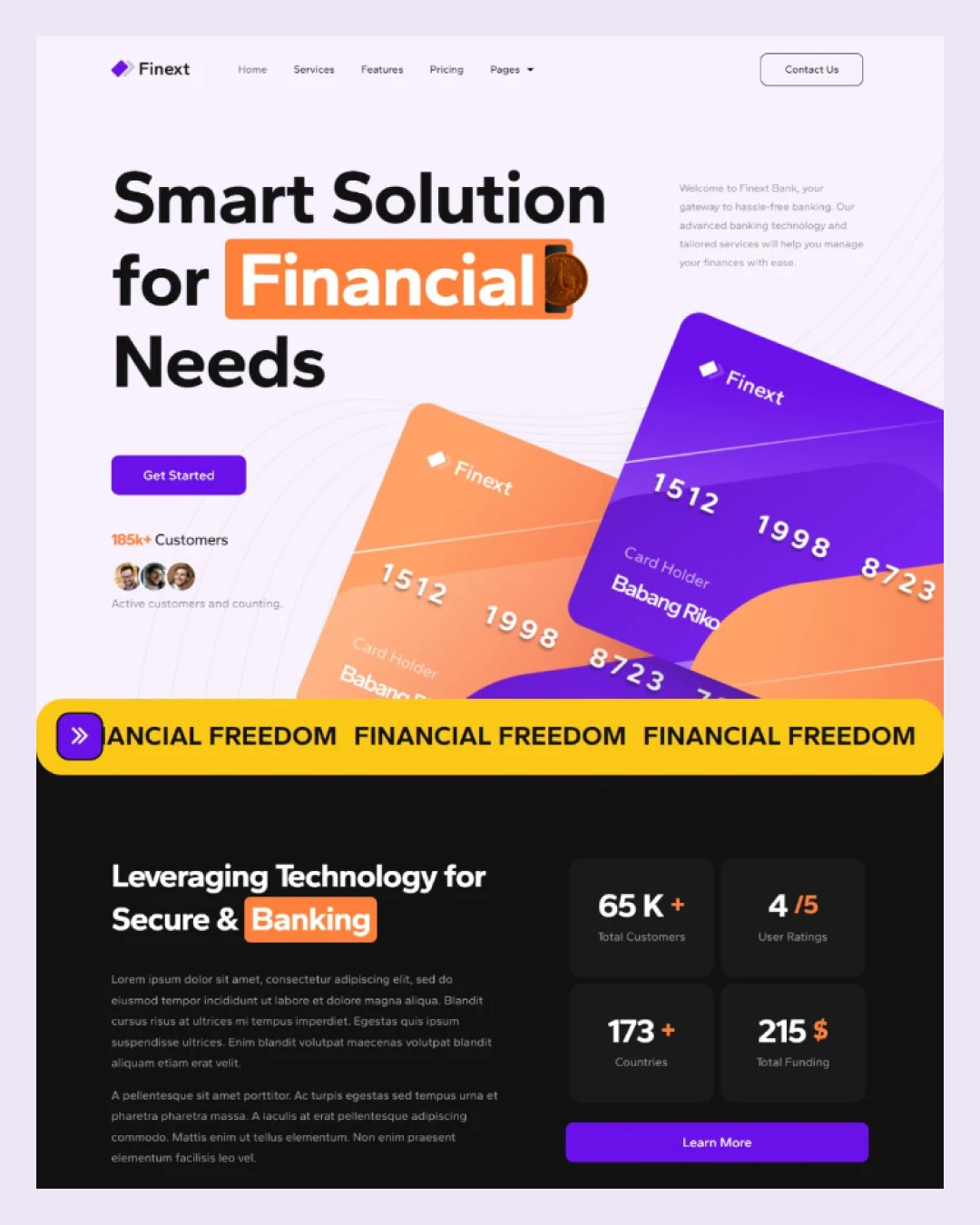 finext-finance-payment-gateway-elementor-template-kitpixel
