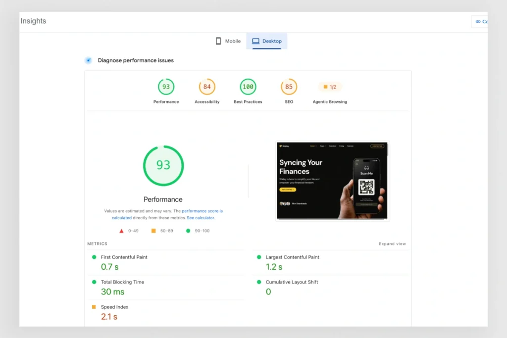 pagespeed