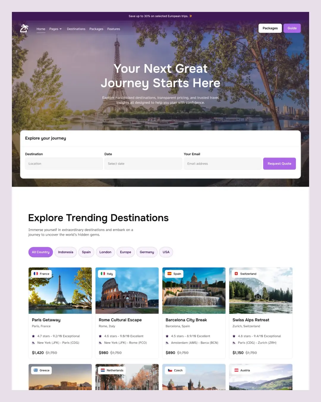Tropica - Tour & Travel Agency Elementor Template Kit
